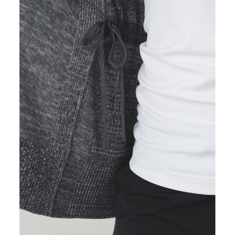Lululemon Peace of Mind Wrap Hooded Cardi Heathered Dark Slate Silver Spoon Gray - Picture 6 of 10